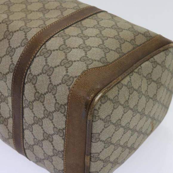 GUCCI GG Canvas Boston Bag PVC Beige Auth 65579 - Picture 9 of 16